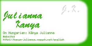 julianna kanya business card